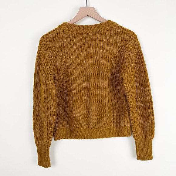 Aritzia Wilfred Serment Sweater 100% Merino Wool Pointelle Oversized Knit Fall - Picture 8 of 11